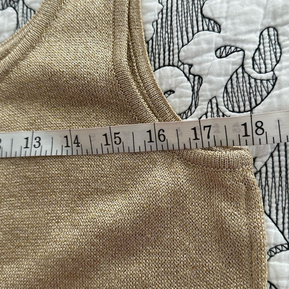 ST JOHN Gold Shimmering Tank Top - Picture 4 of 6